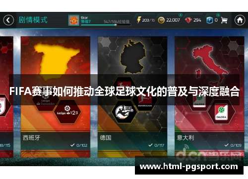 FIFA赛事如何推动全球足球文化的普及与深度融合